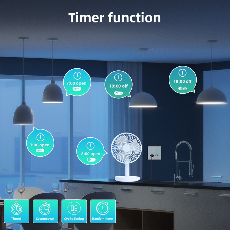 MOES Tuya Wi-Fi対応スマートプラグ、4つのコン - Timer Dual Outlet のレビューと価格